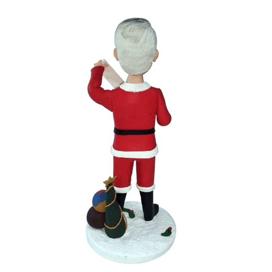 Custom Merry Christmas Bobblehead Back view