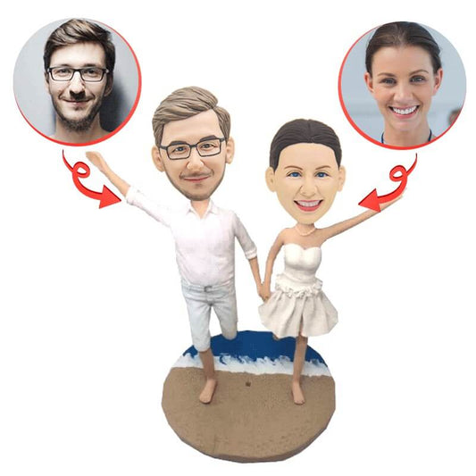 Custom Make Your Beach Wedding Bobbleheads