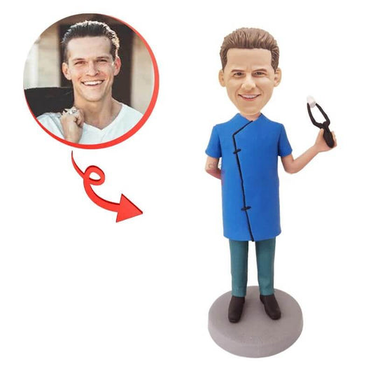 Custom Dentist With Tooth Extraction Forceps Bobblehead