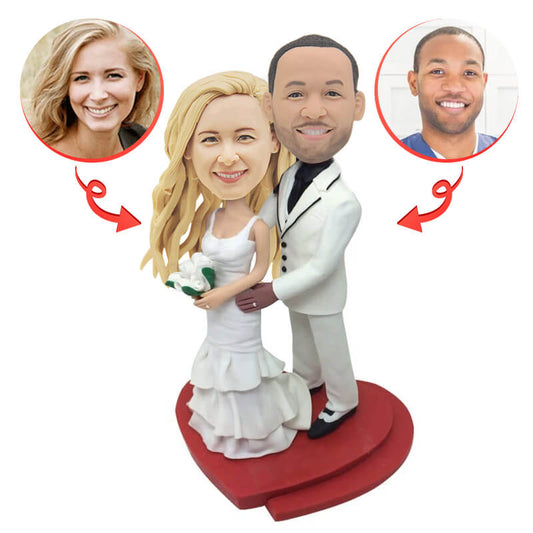 Custom Wedding Cake Topper Bobblehead B