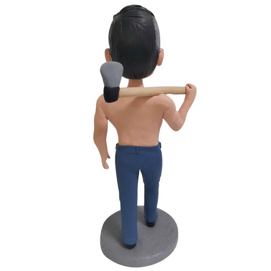 Custom Muscled Man With Axe Bobblehead 1