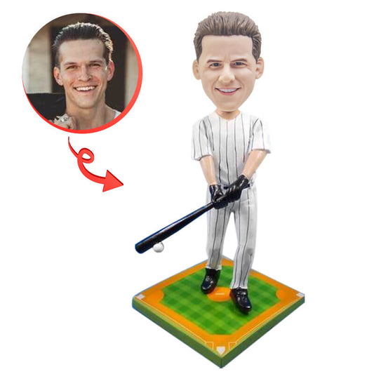 Baseball Player Batting Custom Bobblehead