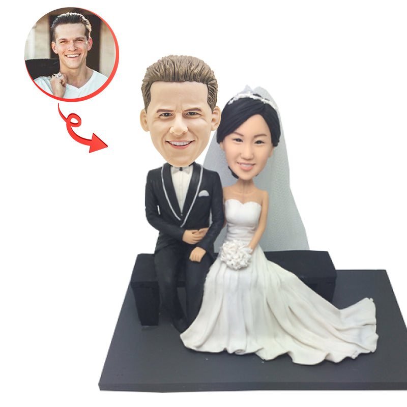 Custom Elegant Wedding Bobbleheads