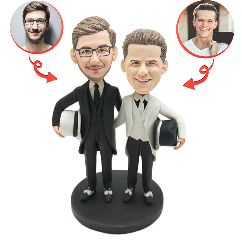 Custom Male Same-sex Wedding Bobblehead