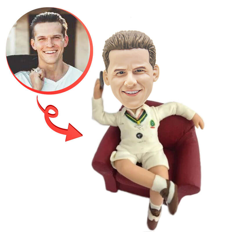 Custom Relaxing on The Couch Bobblehead