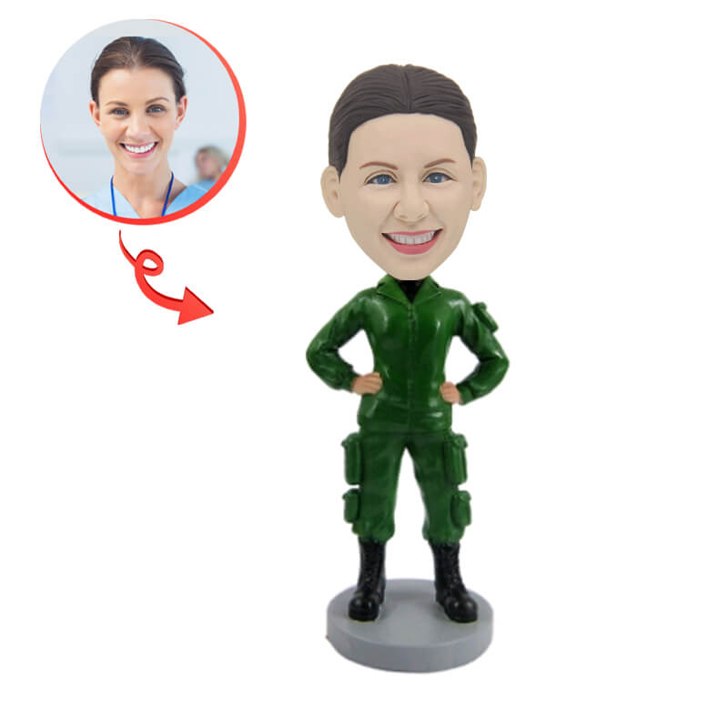 Female Army Cadet Custom Bobblehead