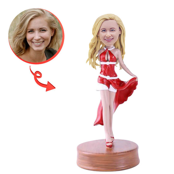 Custom Female Going Out On The Town Bobblehead B