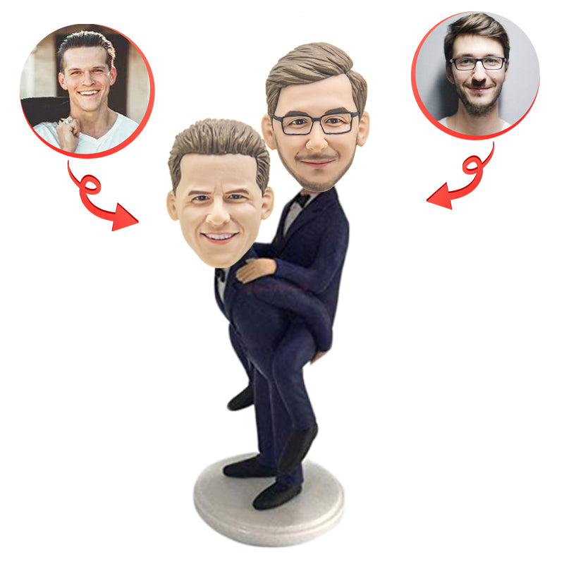 Male Same-sex Couple Custom Bobblehead