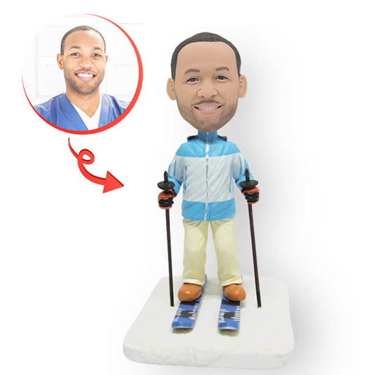 Custom Skiing Father Bobblehead