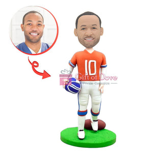 Custom NFL Rugby Player Bobblehead