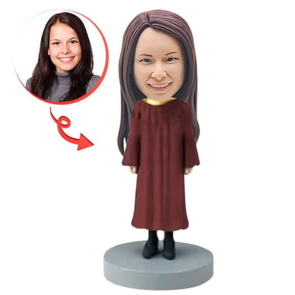 Custom Female Graduate Bobblehead