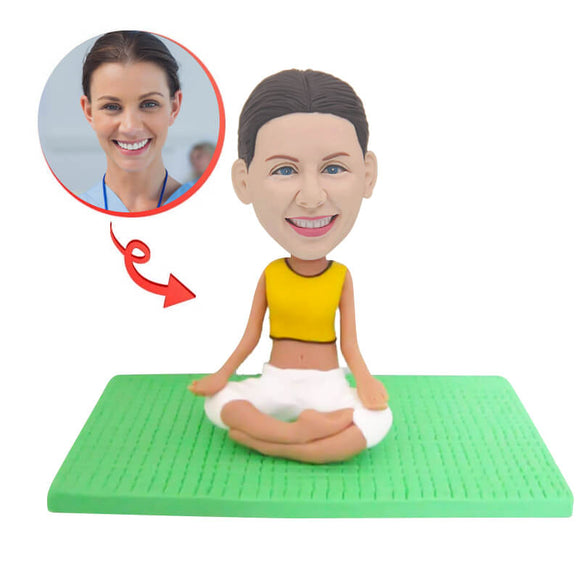 Custom Gallery Lady Yoga Bobblehead