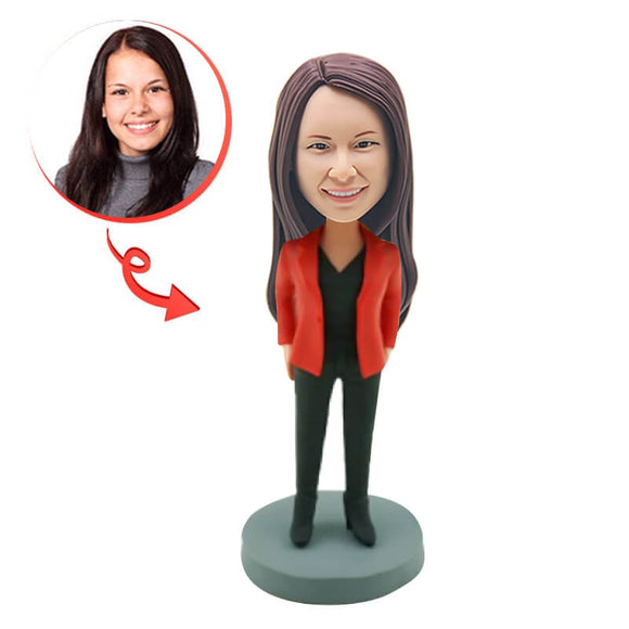 Custom Funny Office Lady Bobblehead