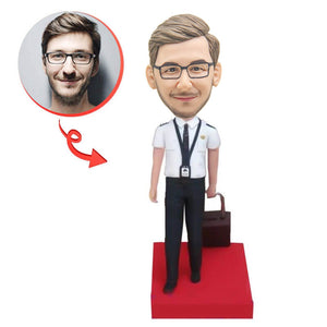 Custom Male Flight Attendants Bobblehead