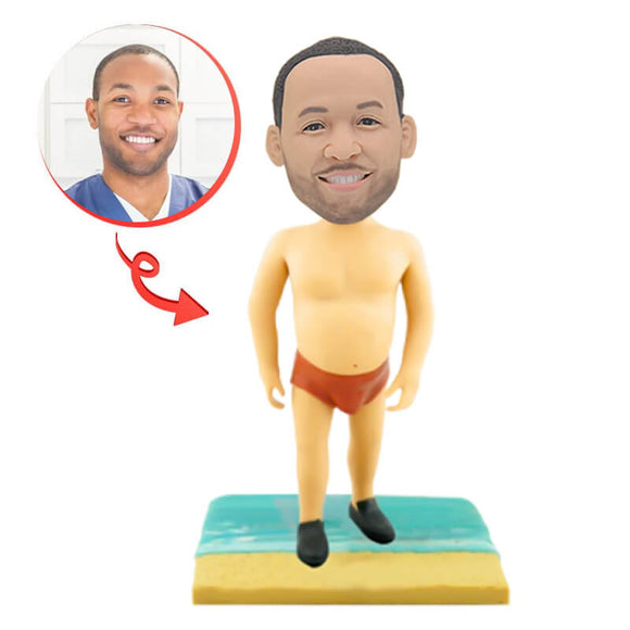 Custom Man With Beachware Bobblehead