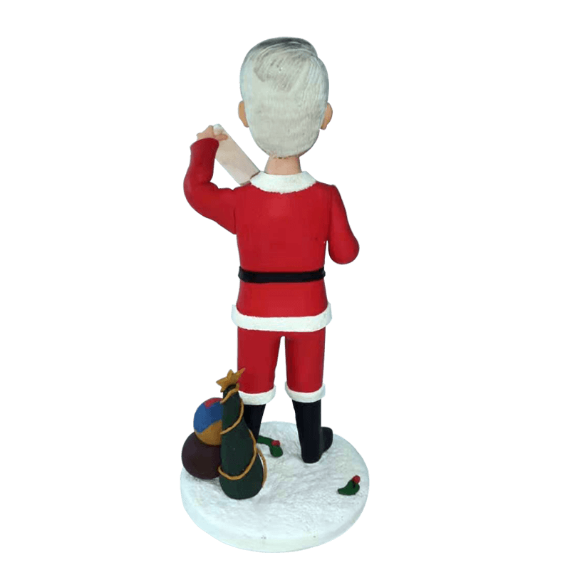 Custom Merry Christmas Bobblehead Back view