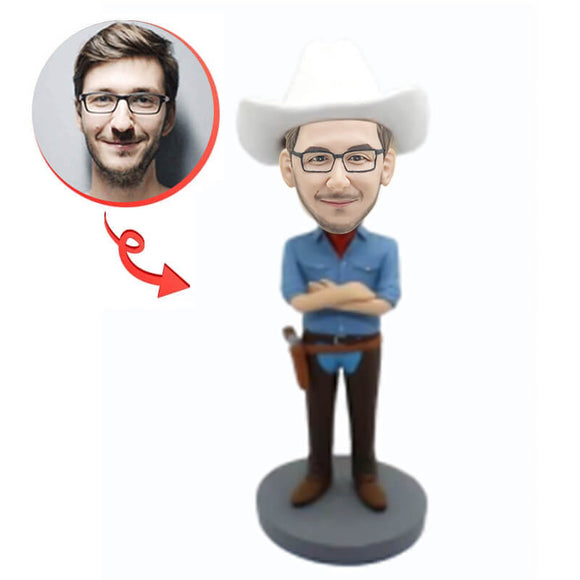 Custom Bearded Cowboy Bobblehead