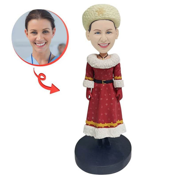 Women in Christmas Clothes Custom Bobblehead