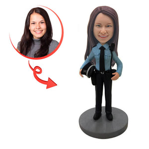 Custom Female Police Officer Bobblehead