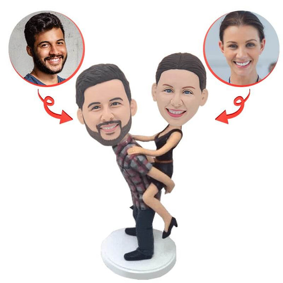 Custom Piggyback Couple Bobbleheads