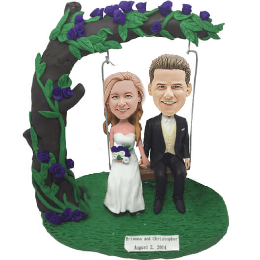 Custom Under The Tree Wedding Bobbleheads B