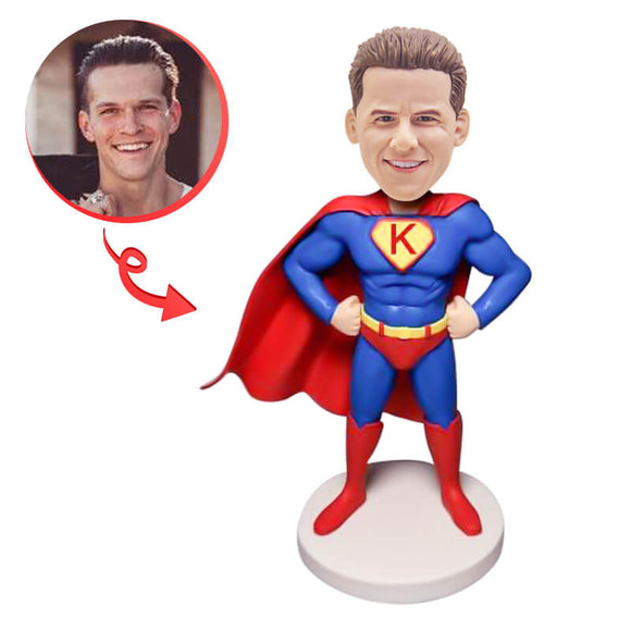 Custom Male Superhero Premium Figure Bobblehead B