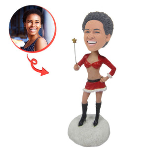 Custom Christmas Sexy Lady Bobblehead