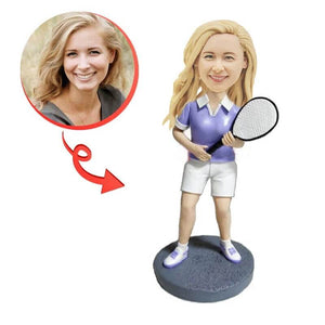 Custom Female Tennis Player Bobblehead