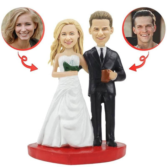 Custom High-heeled Shoes And Mug Wedding Bobblehead