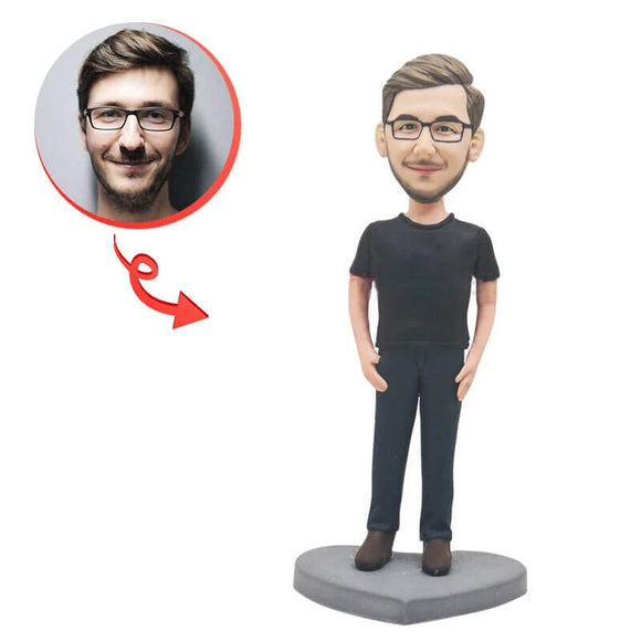 Custom Casual Male Bobblehead