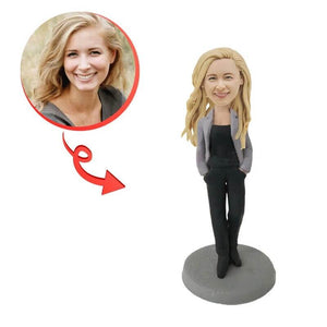 Custom Casual Lady Bobblehead