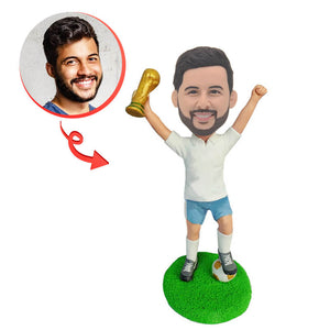 Custom Athletes Holding Up Trophies Bobblehead