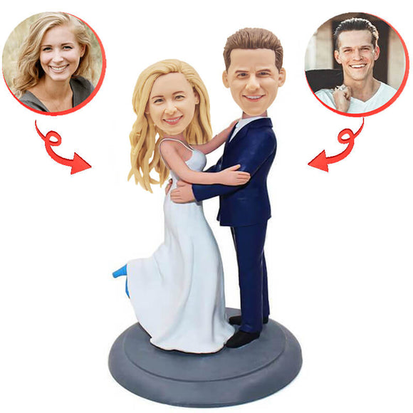 Custom Wedding Cake Topper Bobblehead B