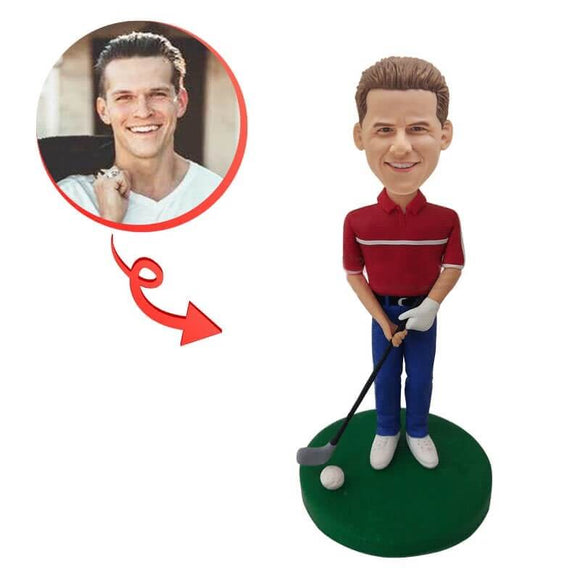 Custom Male Golf Player Bobblehead