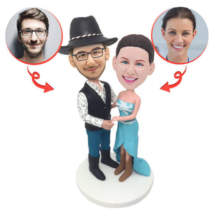 Custom Cowboy Wedding Anniversary Bobblehead