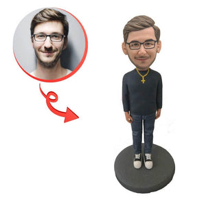 Custom Man With A Cross Bobblehead