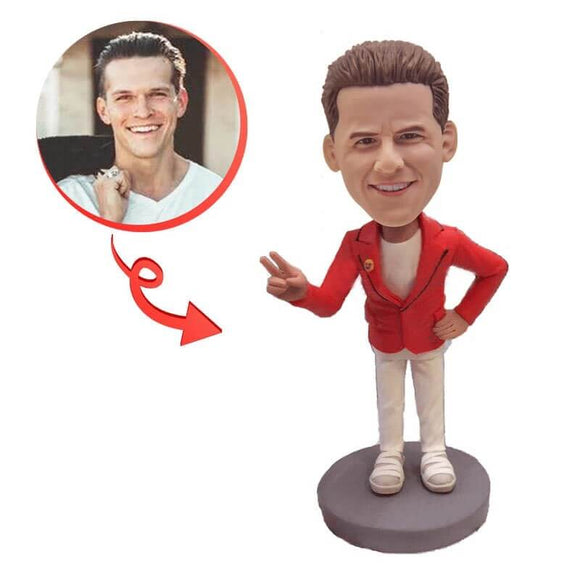 Custom Victory Sign Bobblehead B