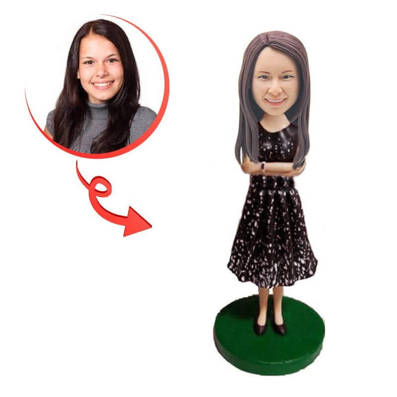 Custom Beautiful Long Skirt Bobblehead