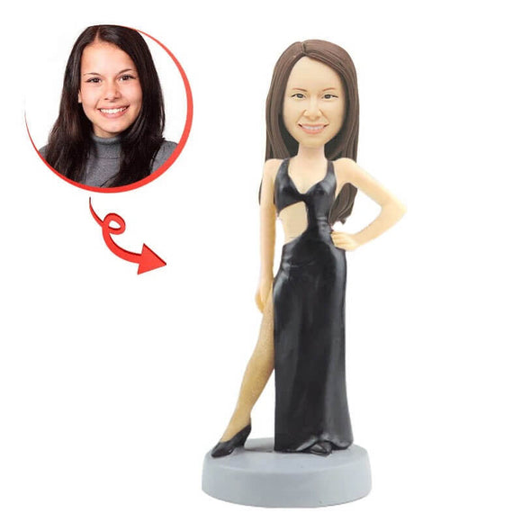 Custom Woman In Formal Wear Bobblehead