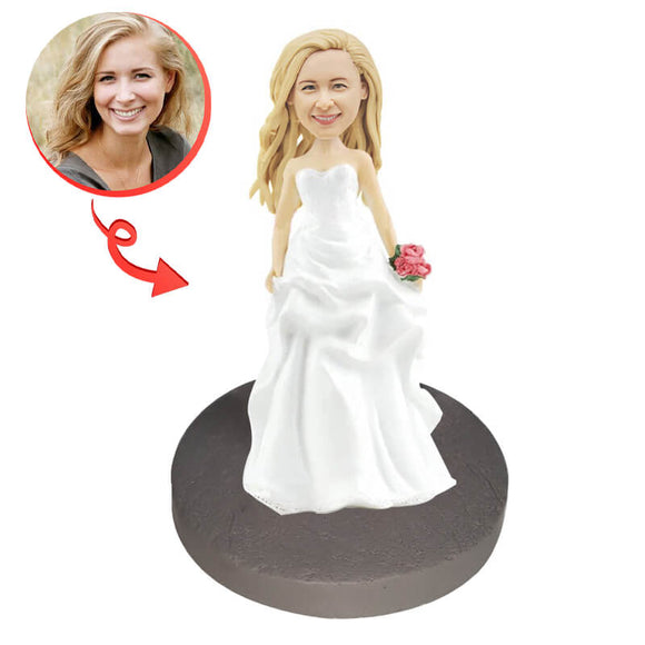 Custom Beautiful Bride Bobblehead B