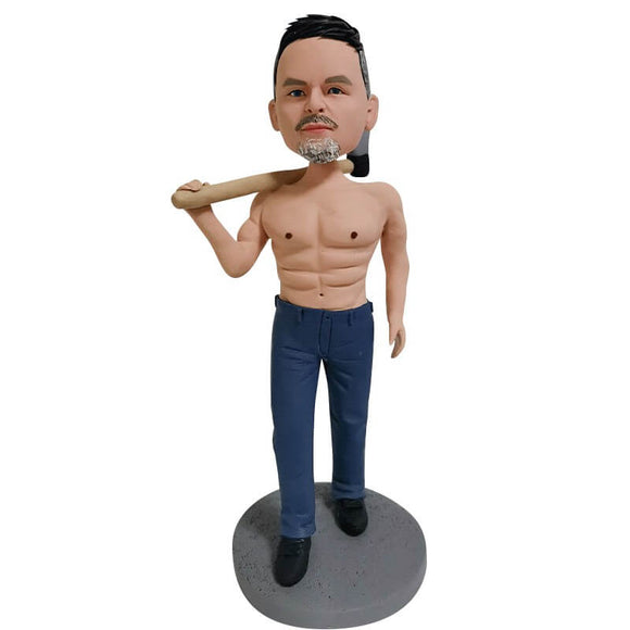  Custom Muscled Man With Axe Bobblehead 2