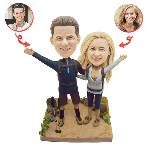 Custom Mountaineering Couple Bobblehead