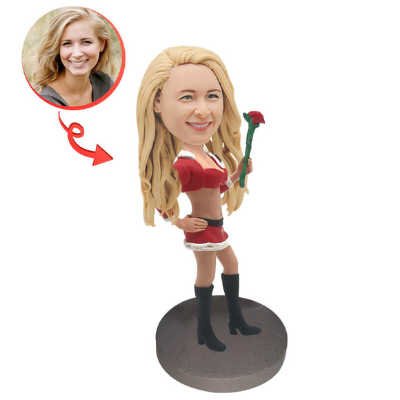 Christmas Lady Custom Bobblehead