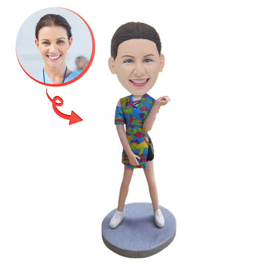 Colorful Clothing Beautiful Girl Custom Bobblehead