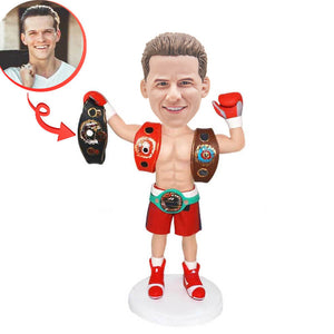 Golden Belt Boxing King Custom Bobblehead