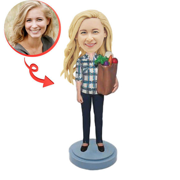 Shopping Girl Custom Bobblehead