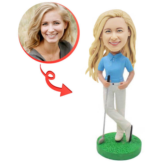 Custom Handheld Golf Club Bobbleheads