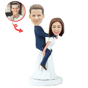 Bride Carrying The Bridegroom Custom Bobblehead1