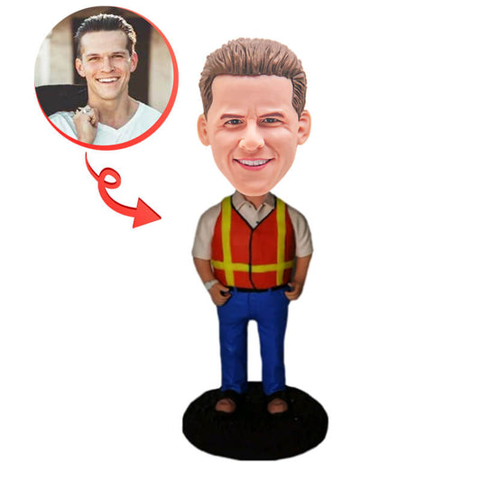 Construction Worker Custom Bobblehead