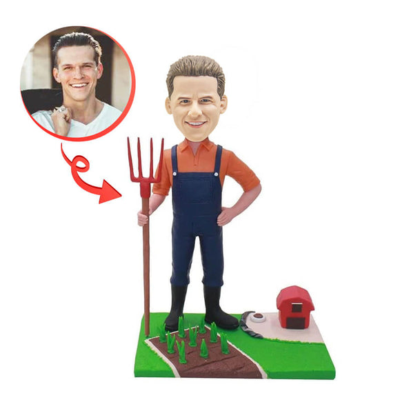 Custom A Online Farmer Bobblehead